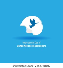Vector illustration of International Day of United Nations Peacekeepers social media feed template