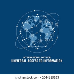 Vector illustration, International Day for Universal Access to Information theme, as a banner, poster or template.