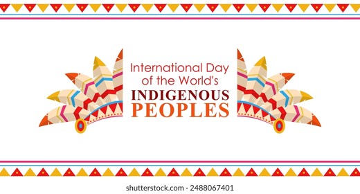 Vector illustration of International Day of the World's Indigenous Peoples social media template