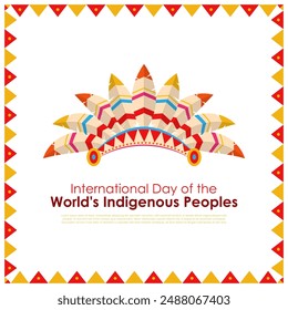 Vector illustration of International Day of the World's Indigenous Peoples social media template