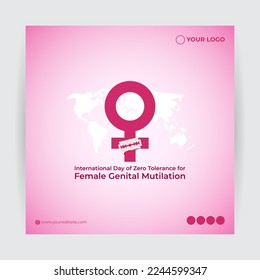 Vector illustration of International Day of Zero Tolerance for Female Genital Mutilation