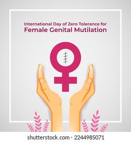 Vector illustration of International Day of Zero Tolerance for Female Genital Mutilation