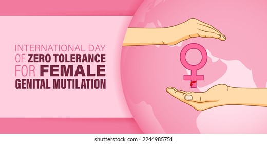 Vector illustration of International Day of Zero Tolerance for Female Genital Mutilation