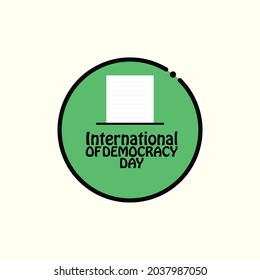 Vector illustration of International of Democracy Day observed in September 15th