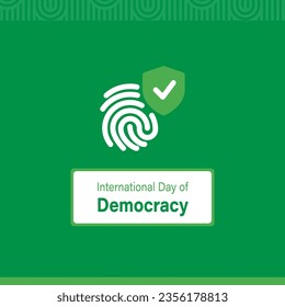 vector illustration for international democracy day. Finger print, voting illustration