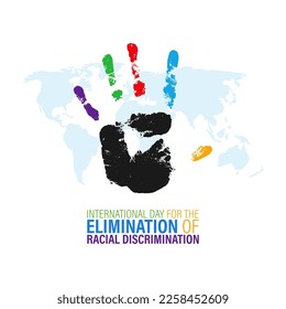 Vector illustration for International elimination day of Racial discrimination