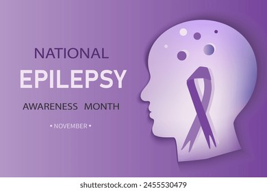 Vector illustration International Epilepsy Day is celebrated every year on the second Monday of February. It is an opportunity to raise awareness about epilepsy. Greeting card poster design