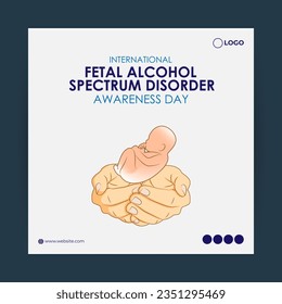 Vector illustration of International FASD Day banner