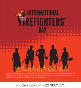 Vector illustration: International Firefighters Day