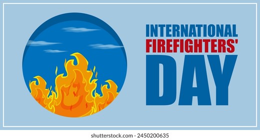 Vector illustration of International Firefighters Day social media feed template
