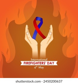 Vector illustration of International Firefighters Day social media feed template