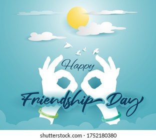 vector illustration for international friendship day-30th july