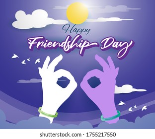 vector illustration for international friendship day-30th july