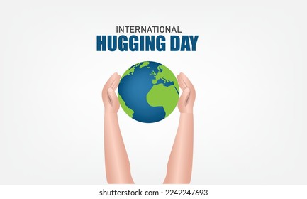 Vector Illustration of International Hugging Day. Simple and Elegant Design