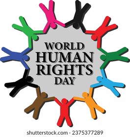Vector Illustration of International Human Rights Day Background.Premium abstract vector design.December 10 Event.