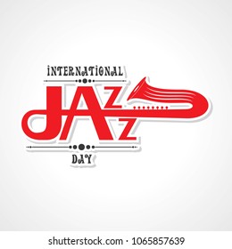 Vector Illustration of International Jazz Day Greeting for banner, poster etc