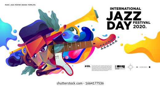 Vector illustration of international jazz day for banner, poster, and event promotion.
