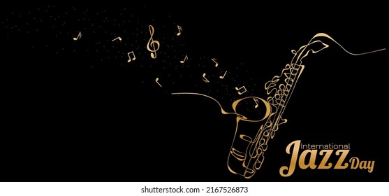 Vector illustration. International Jazz Day. Illustration for the banner. Logo...