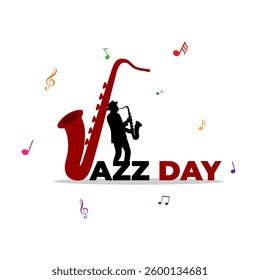 Vector illustration of International Jazz Day social media template