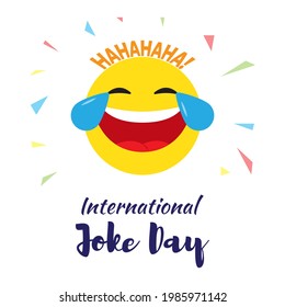 vector illustration for international joke day.