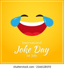 vector illustration for international joke day.