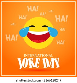 vector illustration for international joke day.