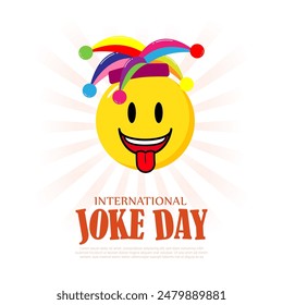 Vektorillustration des International Joke Day Social Media Feed Vorlage