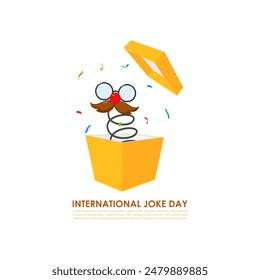 Vektorillustration des International Joke Day Social Media Feed Vorlage