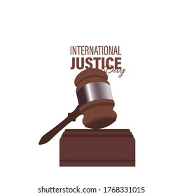 vector illustration for international  Justice day observed on July 17. poster, card, or banner design.