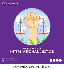 vector illustration for international justice day