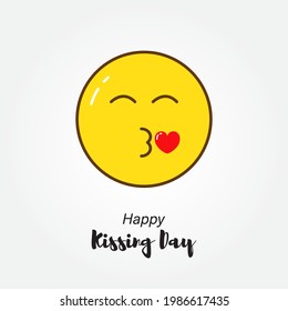 vector illustration for international kissing day