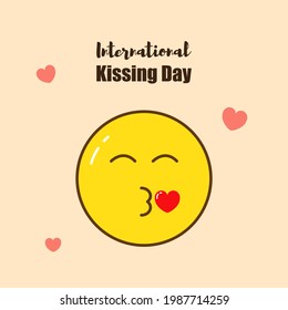 vector illustration for international kissing day