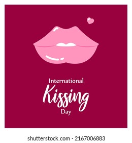vector illustration for international kissing day