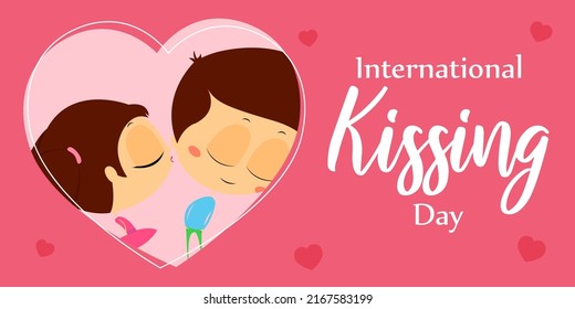 vector illustration for international kissing day