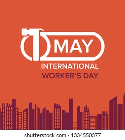 Vector illustration of International Labor Day background 