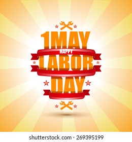 vector illustration for International Labor Day on May 1st, design elements icon label