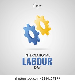 Vector Illustration of International Labour Day. Banner
