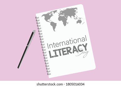 Vector Illustration of International literacy day. 8 September. 