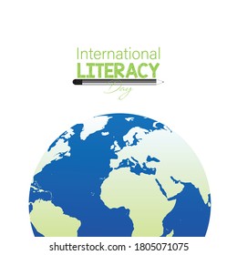 Vector Illustration of International literacy day. 8 September.