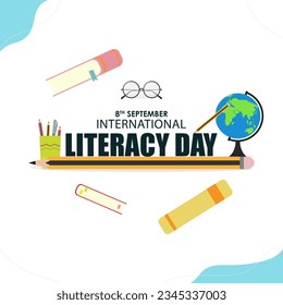 Vector illustration of International Literacy Day banner