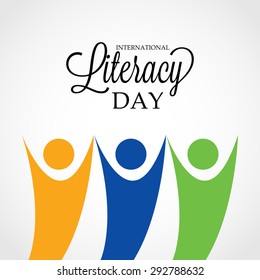 Vector illustration for International Literacy Day.