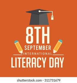 Vector Illustration Of International Literacy Day.