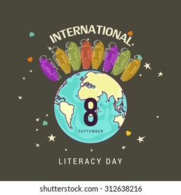 Vector Illustration Of International Literacy Day.