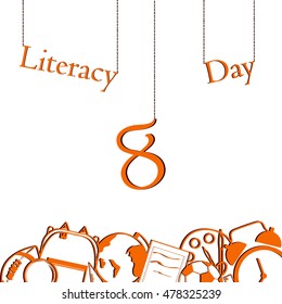 Vector illustration of International Literacy Day.