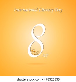 Vector illustration of International Literacy Day. 
