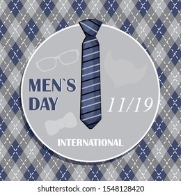 Vector Illustration of International Men s Day Background. Stock vector.