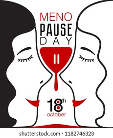 Vector illustration of the international menopause day. 