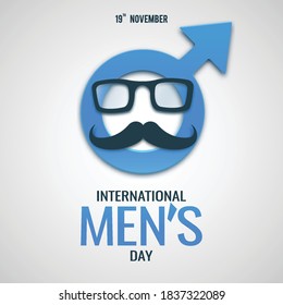 Vector illustration of International Men's Day. For a poster or banner and greeting card.
