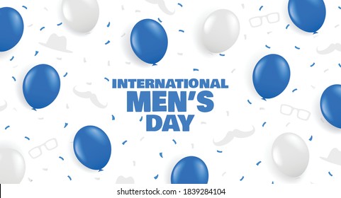 Vector illustration of International Men's Day. For a poster or banner and greeting card.
