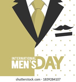 Vector illustration of International Men's Day. For a poster or banner and greeting card.
